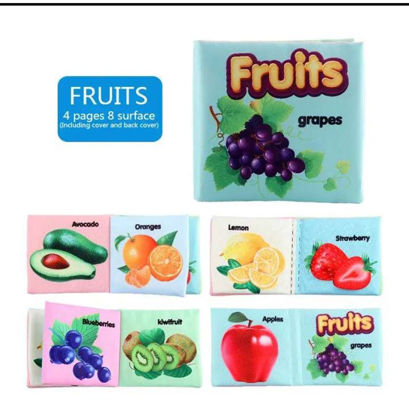 GENERICO - Libro de tela educación sensorial suave para bebe en inglés 11cm