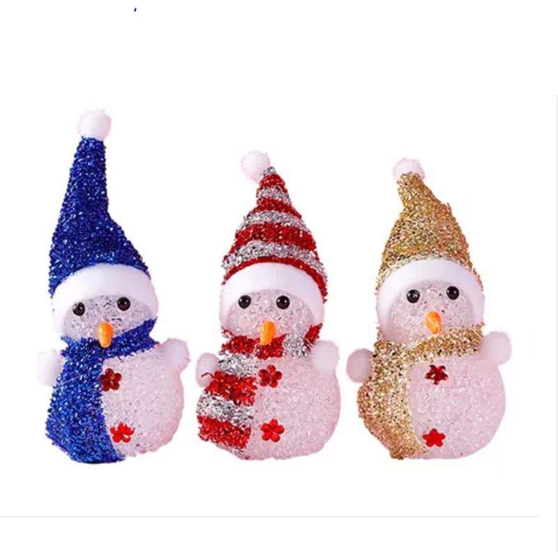 GENERICO - Pack X3 Muñecos Navidad Luces Led Muñecos De Navidad 15x7cm