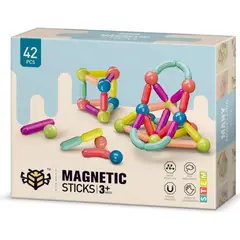 GENERICO - Juego de Bolas-Varillas Magnéticas 42 Pcs