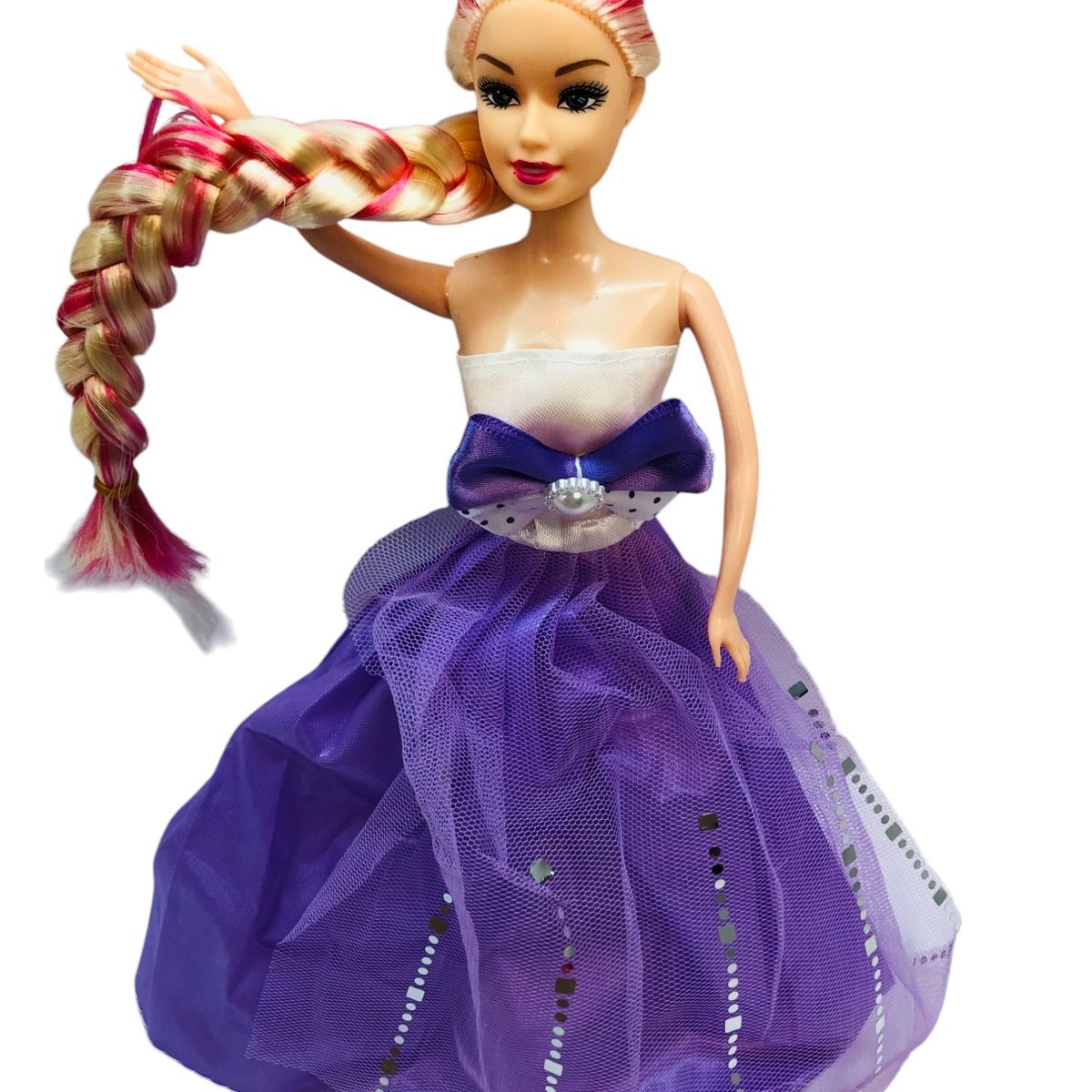 GENERICO - Juguete Muñeca Kit Princesa Morada + Muñeca Bebe Set Belleza