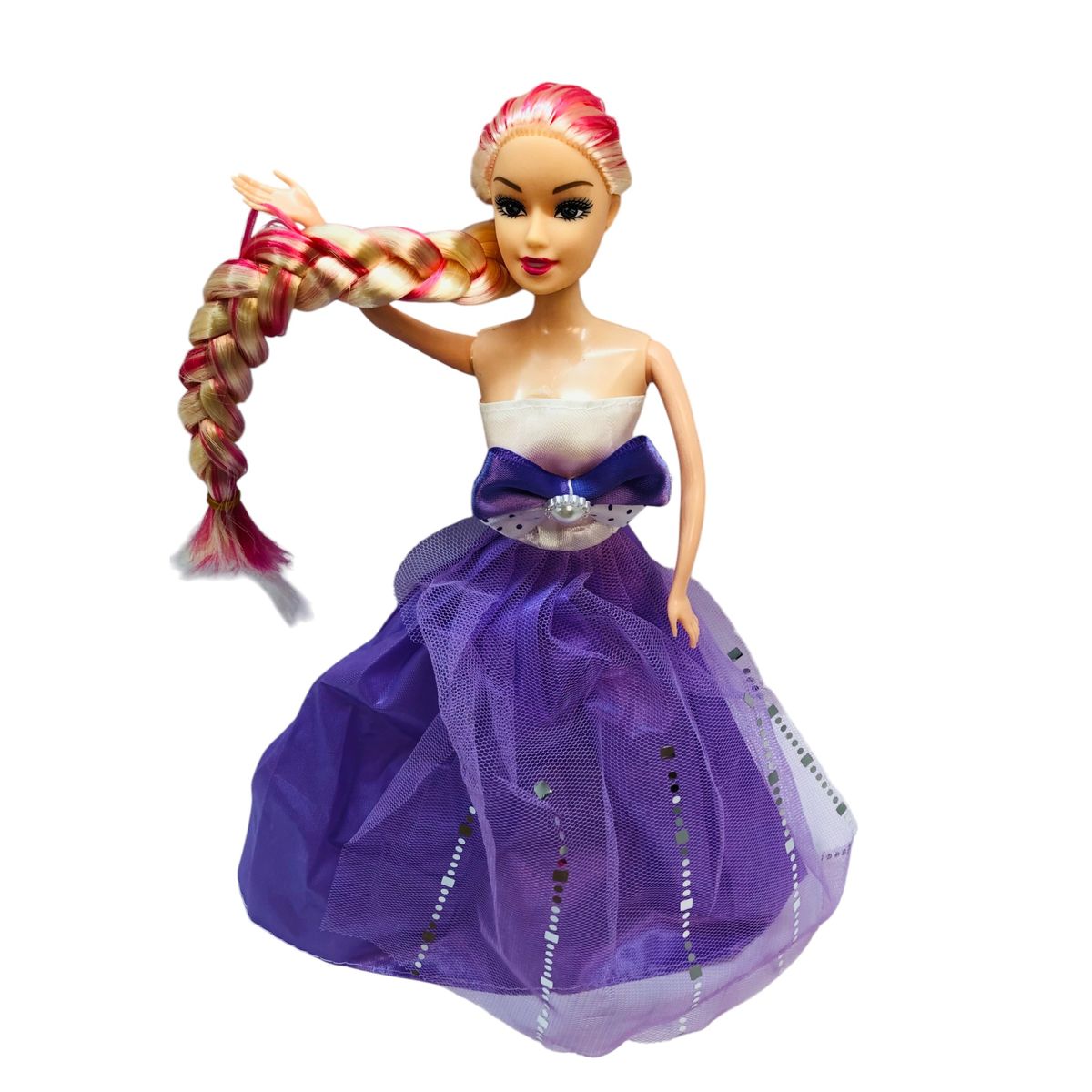 GENERICO - Juguete Muñeca Kit Princesa Morada + Muñeca Bebe Set Belleza