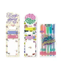 MOOVING - Pack 2 Banderitas adhesivas + lápices infinitos pasteles