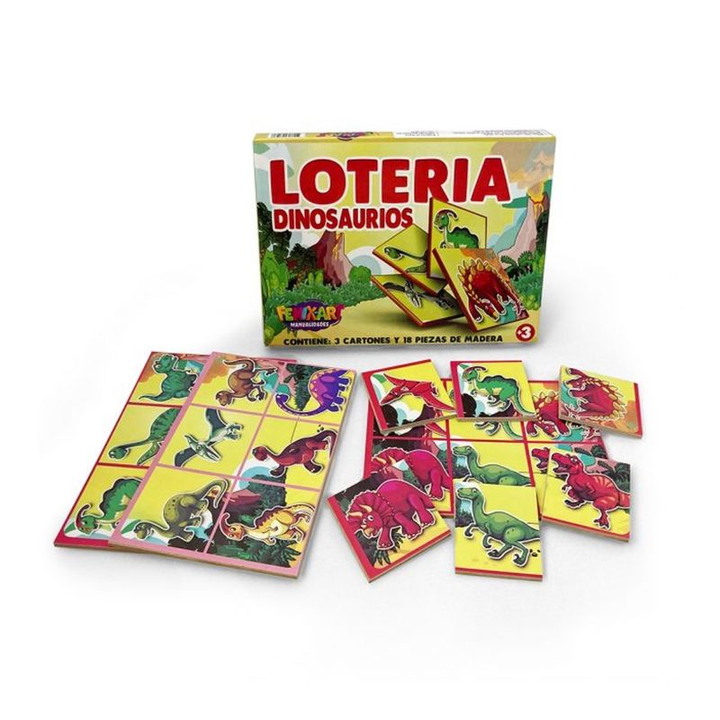 GENERICO - Juego de mesa Dinosaurios - Piezas de madera