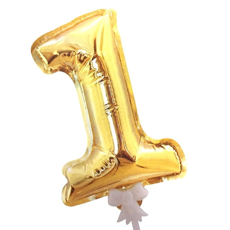 GENERICO - GLOBO METALICO STICK AUTOINFLABLE NUM 13 CM N?1 X1 UNI