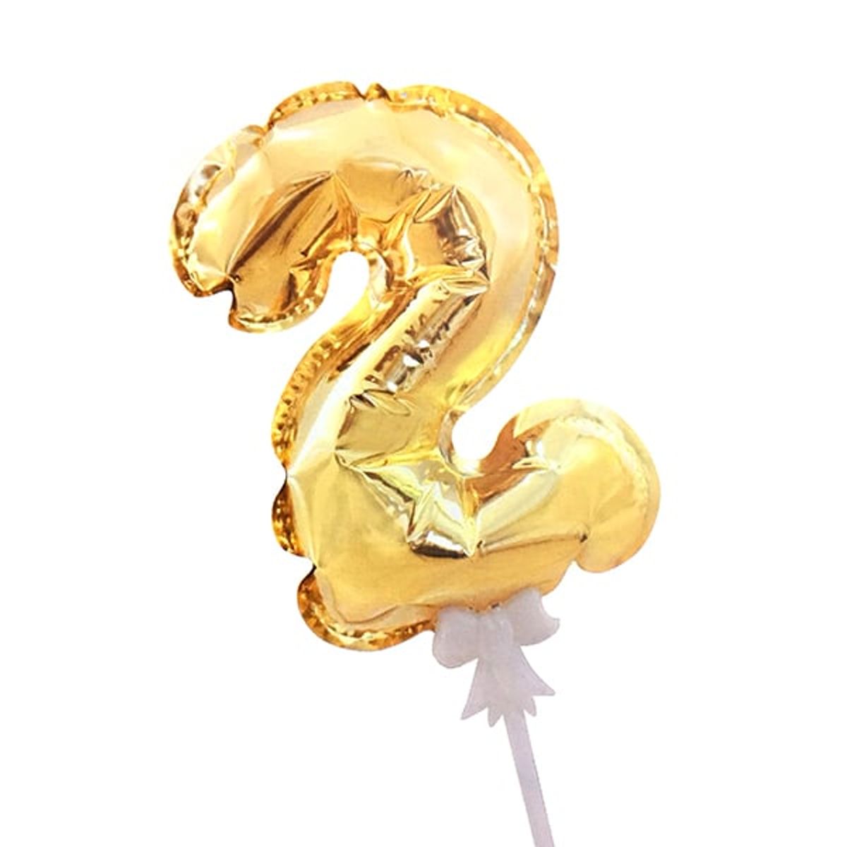 GENERICO - GLOBO METALICO STICK AUTOINFLABLE NUM 13 CM N?2 X1 UNI