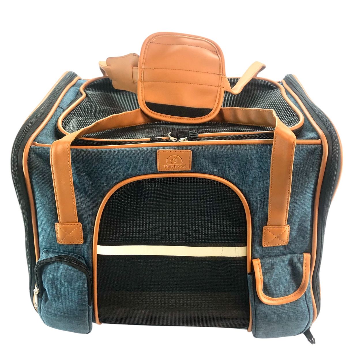 GENERICO - Bolso Transportador Azul Para Mascotas Respirable Perrogato