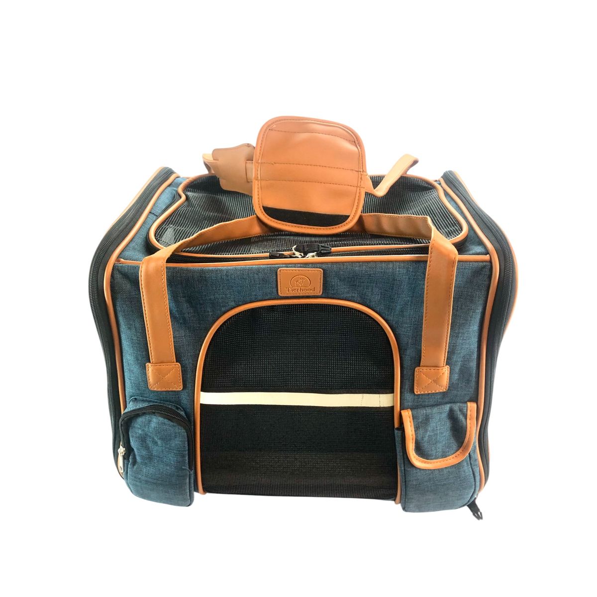 GENERICO - Bolso Transportador Azul Para Mascotas Respirable Perrogato