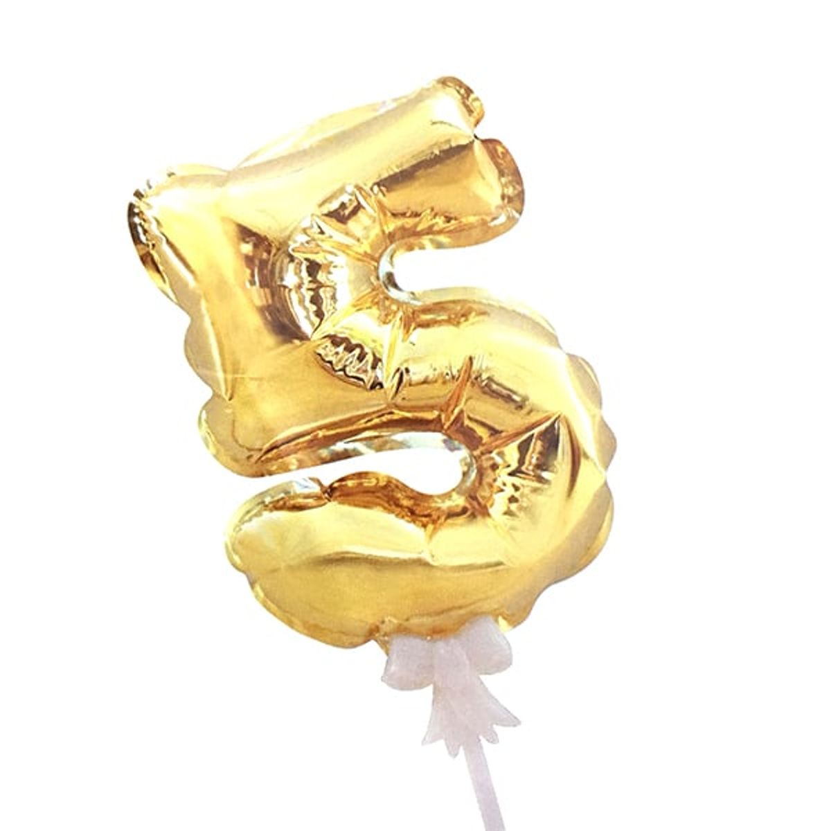 GENERICO - GLOBO METALICO STICK AUTOINFLABLE NUM 13 CM N?5 X1 UNI