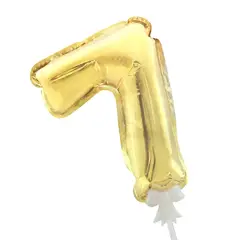 GENERICO - GLOBO METALICO STICK AUTOINFLABLE NUM 13 CM N?7 X1 UNI