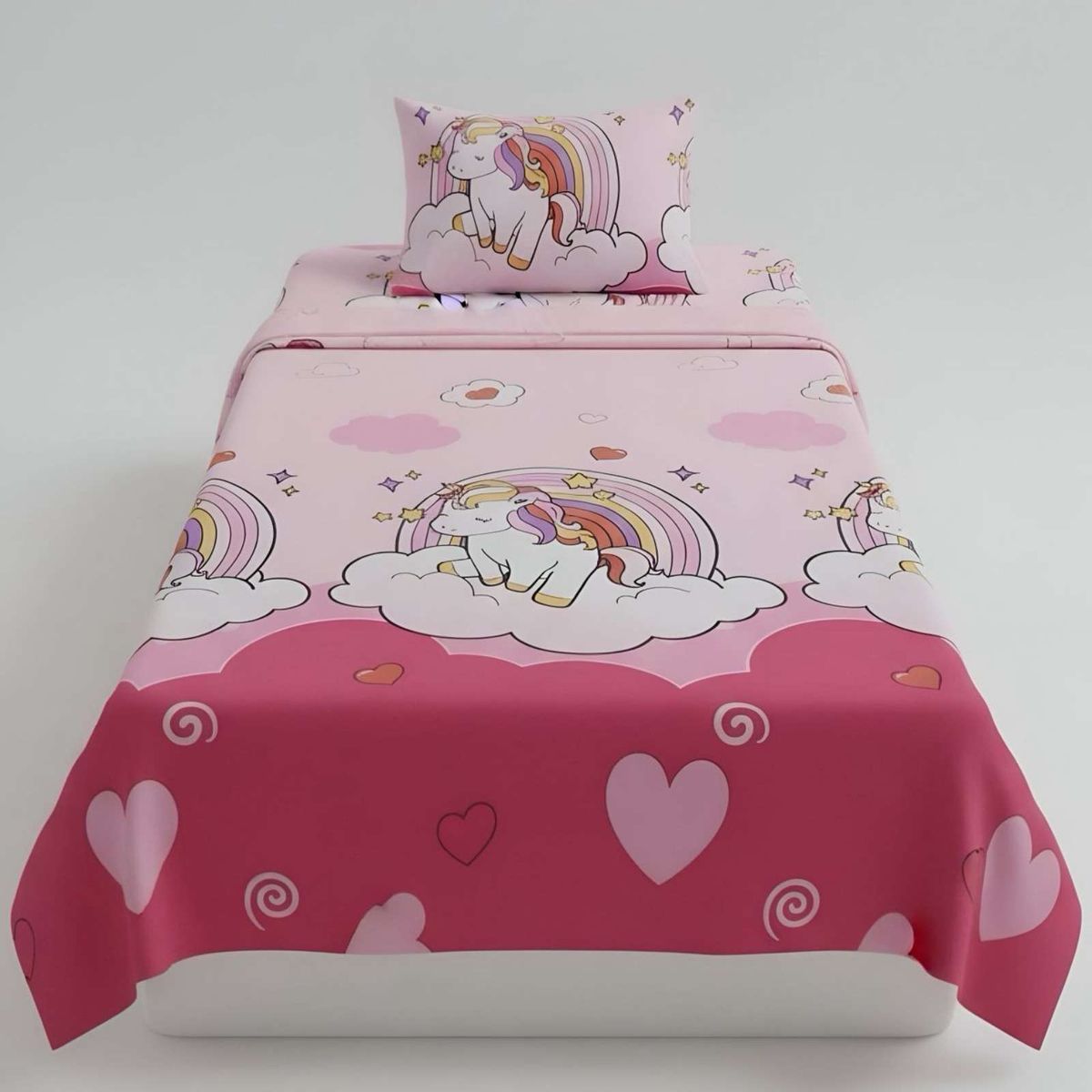 GENERICO - JUEGO DE SABANA DE NIÑA INFANTIL PLAZA Y MEDIA 3 PCS