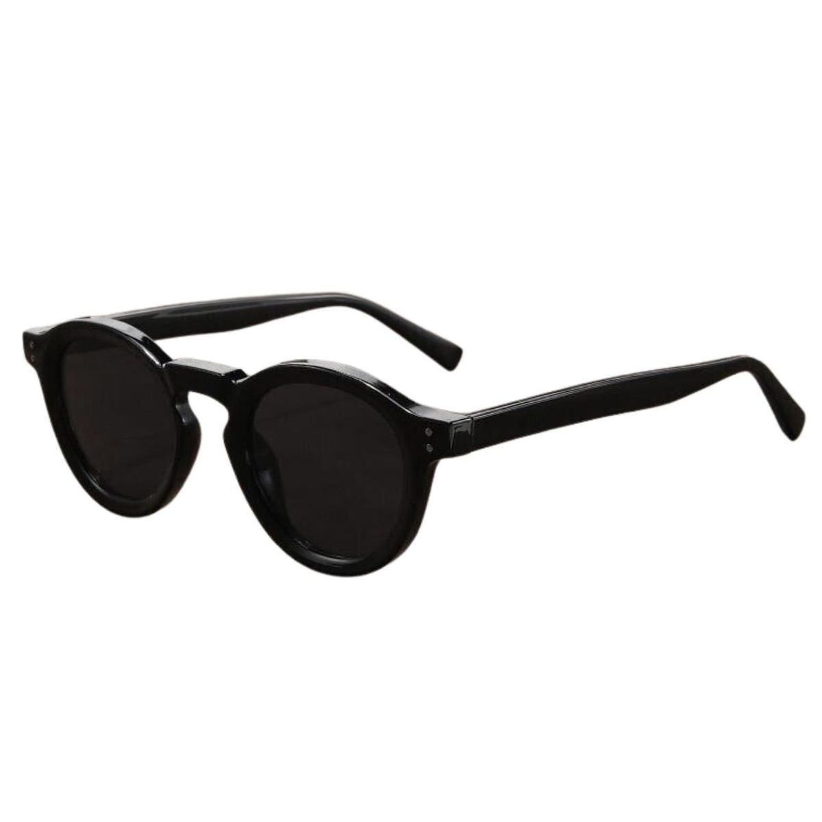 GENERICO - Gafas Lentes De Sol Retro Redondas Smash Negro