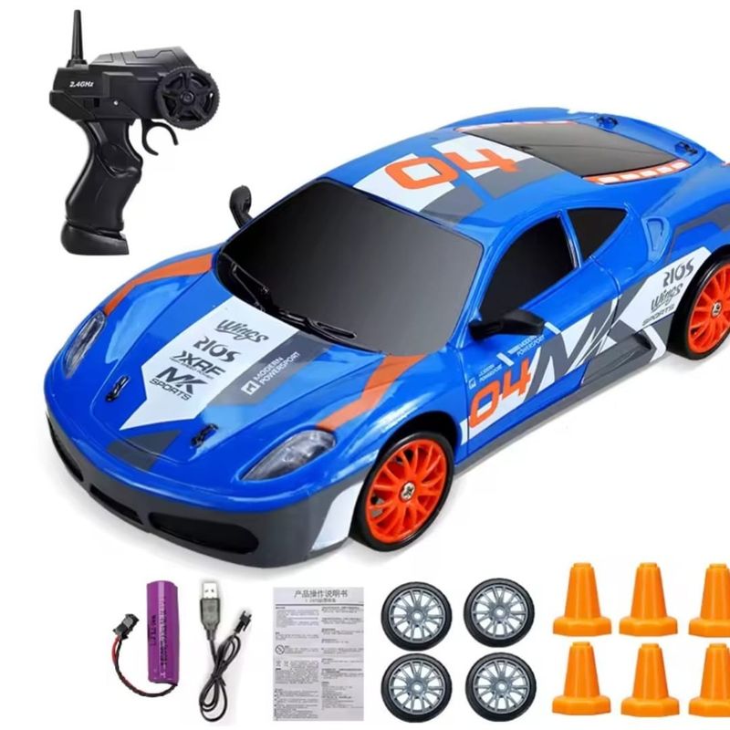 DRIFT - Auto De Carreras Drift A Control Remoto Rc 1 :24 azul