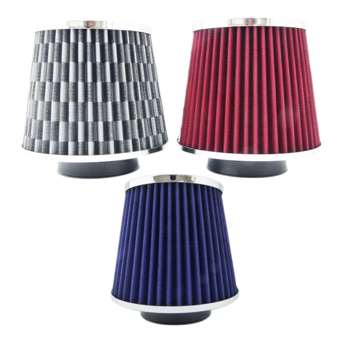 RACING - Filtro De Aire Para Auto Racing Grande gris blanco