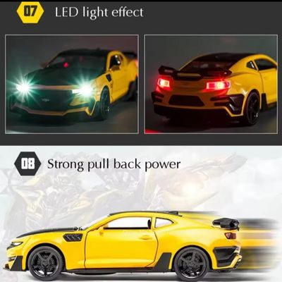 Imagen 2 del producto Chevrolet Camaro auto de colección escala 1 :32 amarillo