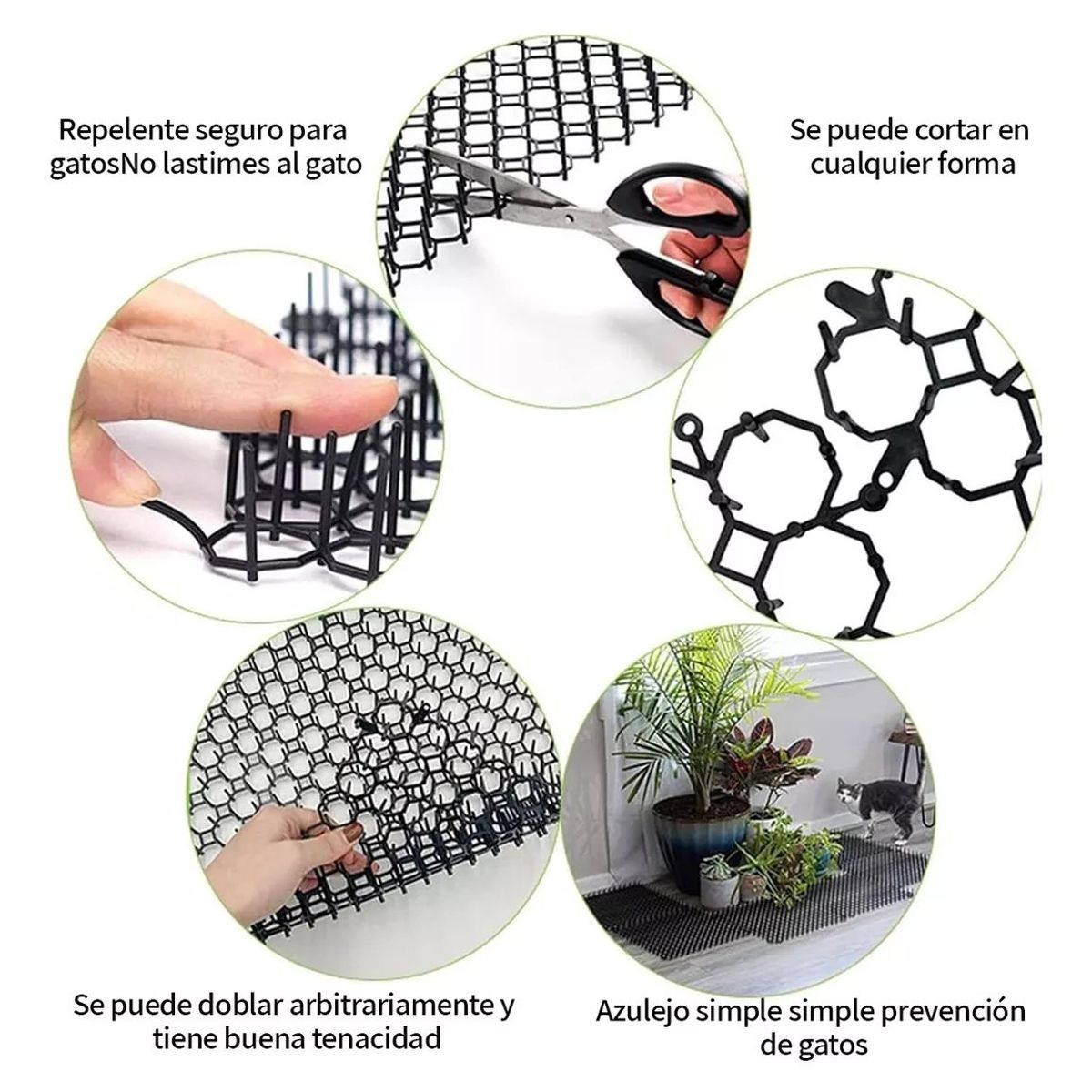 KUANGYE - 10 Alfombrillas De Miedo Para Gatos, Jardín, Antigato, Tiras