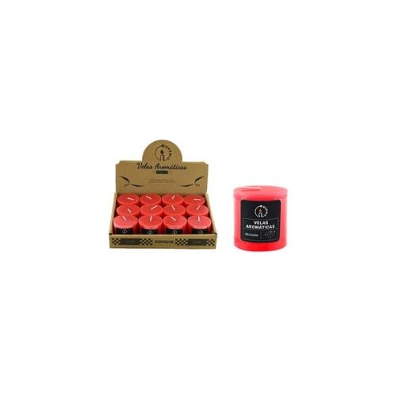 GENERICO - Vela Aromática Cilíndrica Rojo 5x5cm
