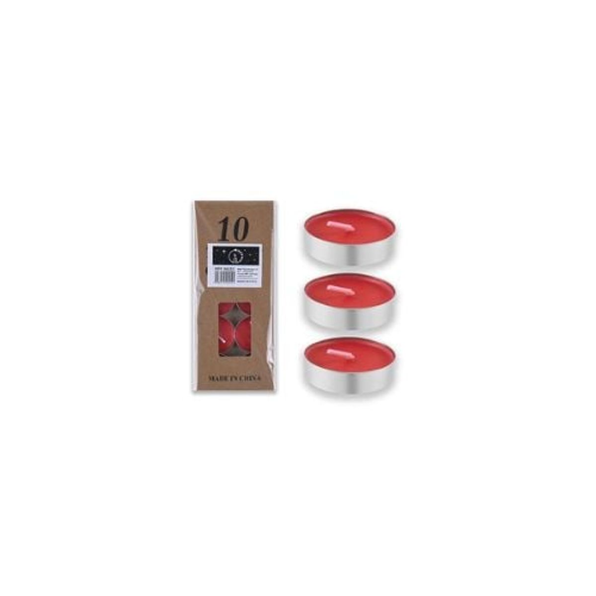 GENERICO - Vela Aromática Rojo 350x80mm 10pcs