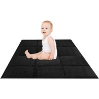 Set 10 Alfombras Goma Eva Peluda Niños Piso Felpa 30x30cm