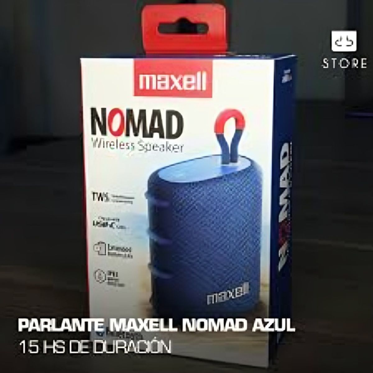 MAXELL - PARLANTE RECARGABLE MAXEL BT-NOMAD AZUL