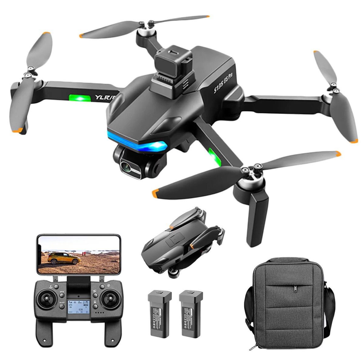 ACTUAL - Dron GPS 8k Dual Cámara 3 Axis  Gimbal 5g WIFI Evasión  Obstáculos