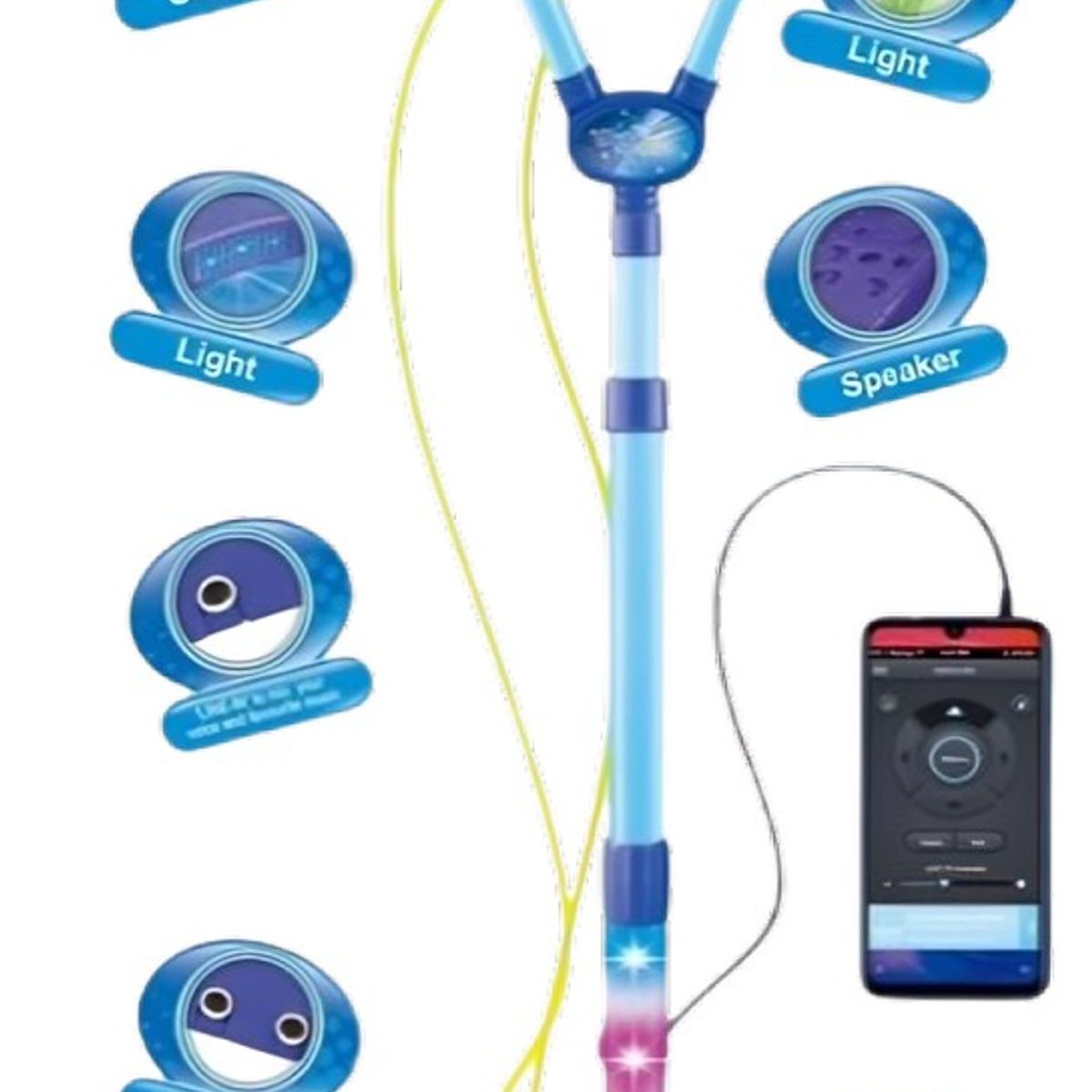 OEM - Microfono doble azul 21CM