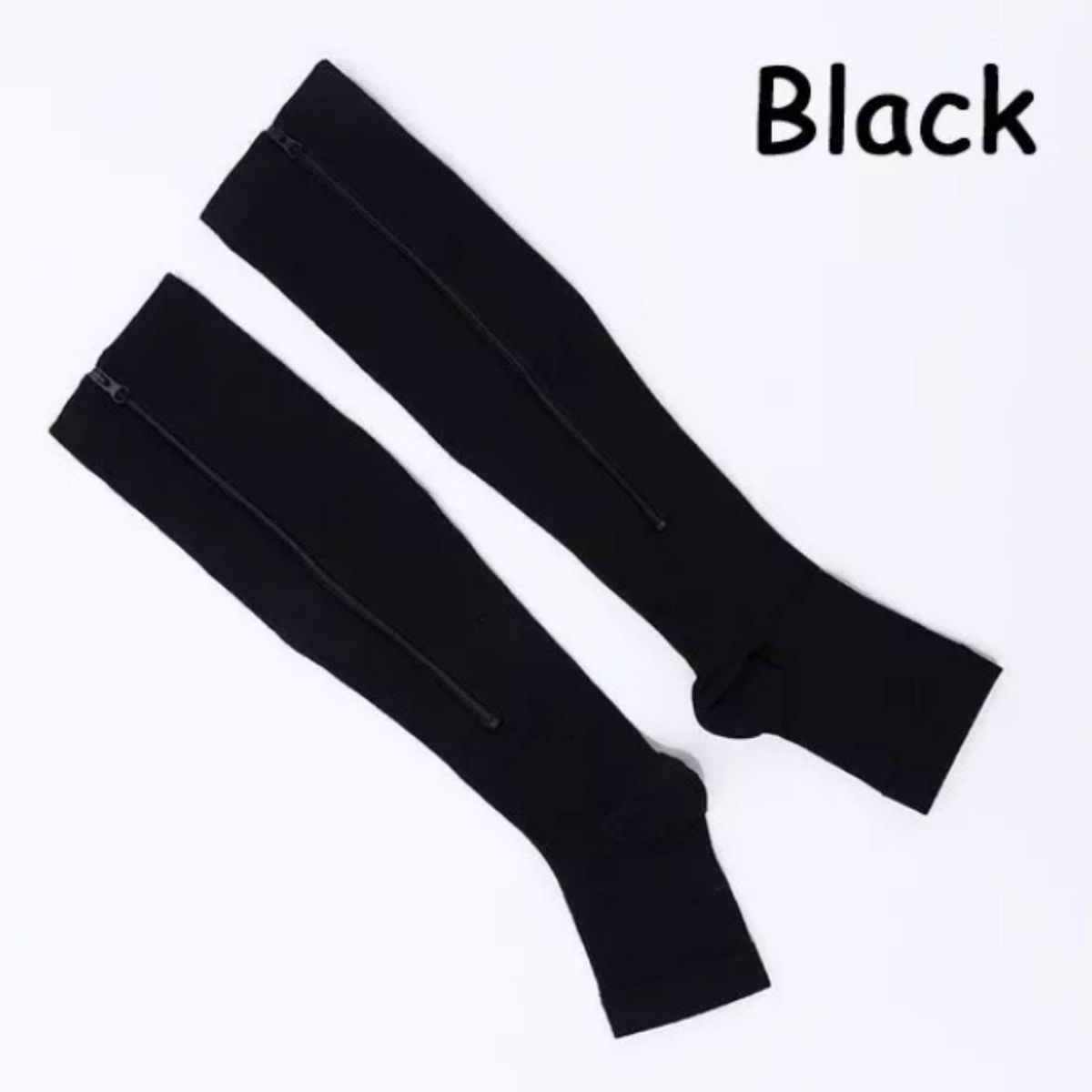 LIKE SHOP - Pack 2 Pares Calcetas Larga Medias Compresión Varices Con Cierre 84