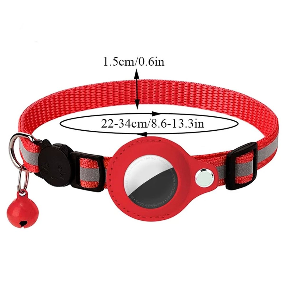 GENERICO - Collar Correa Con Funda Para Airtag Localizar Gato-Perro Lila