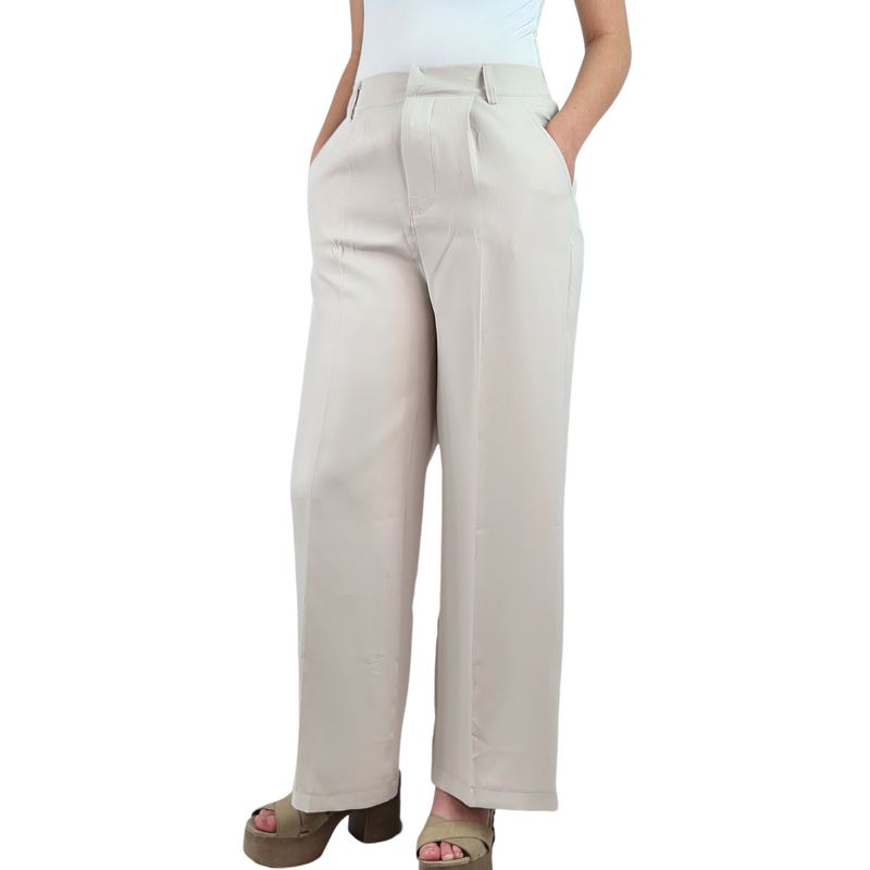 MPROPIA - Pantalón Sastrero Mujer Vestir Semi Formal Casual Tiro Alto 056