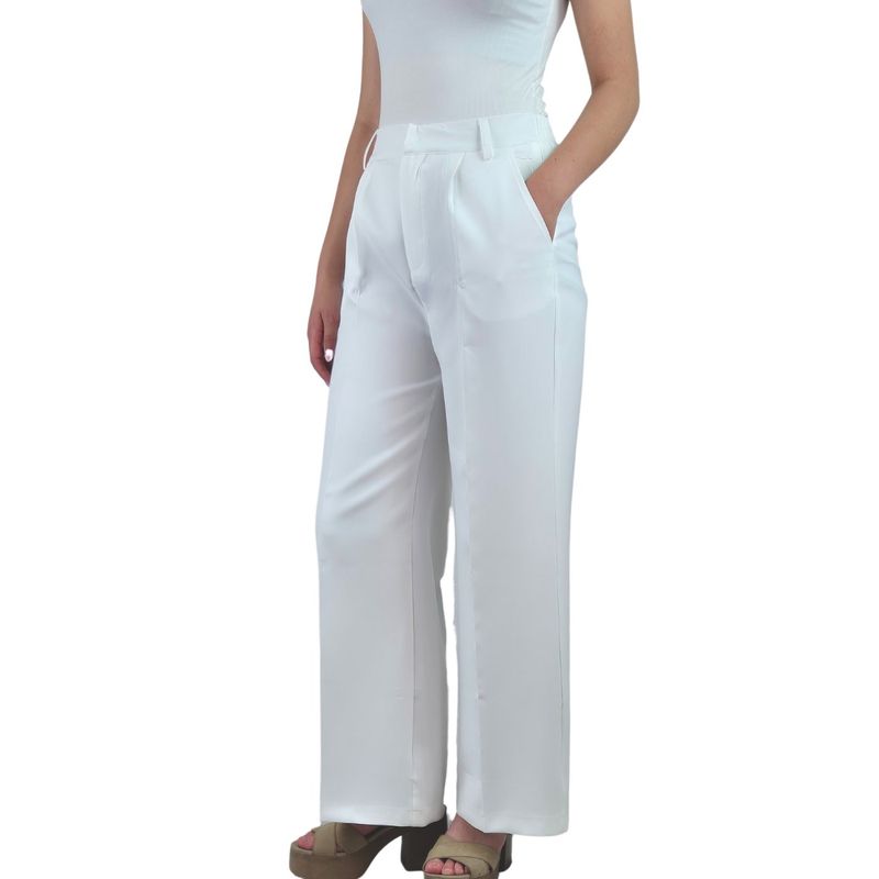 MPROPIA - Pantalón Sastrero Mujer Vestir Semi Formal Casual Tiro Alto 056