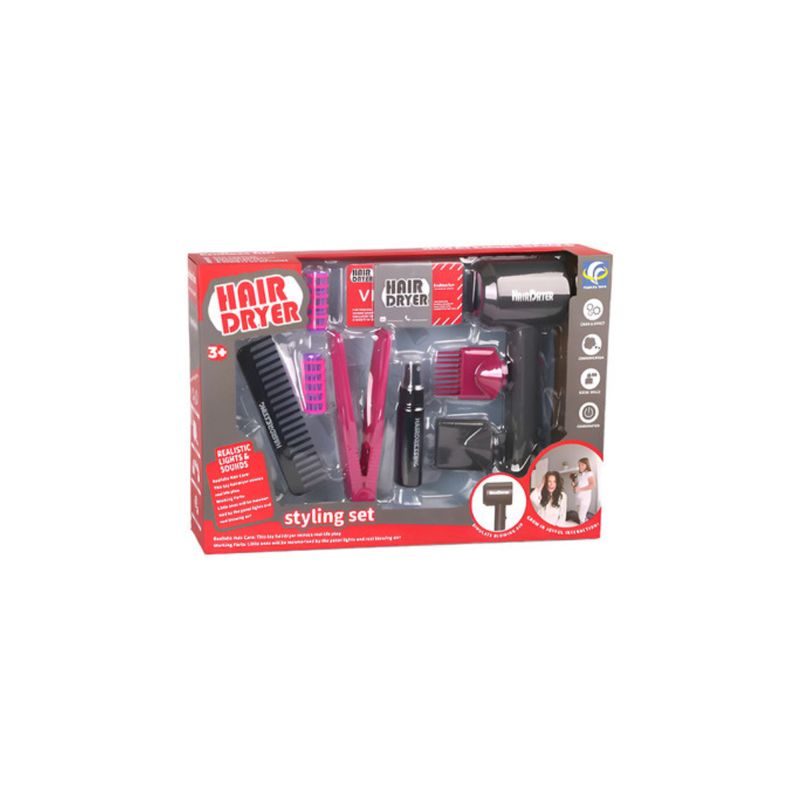 GENERICO - Set De Peluqueria Juego Simulacion Para Niñas Juguete 9pzs