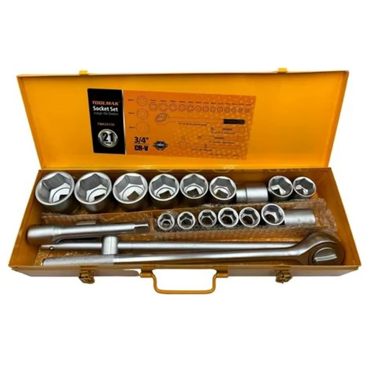 GENERICO - Kit Juego De Dados Chicharra Cuadrante 3/4 21 Piezas Toolmak