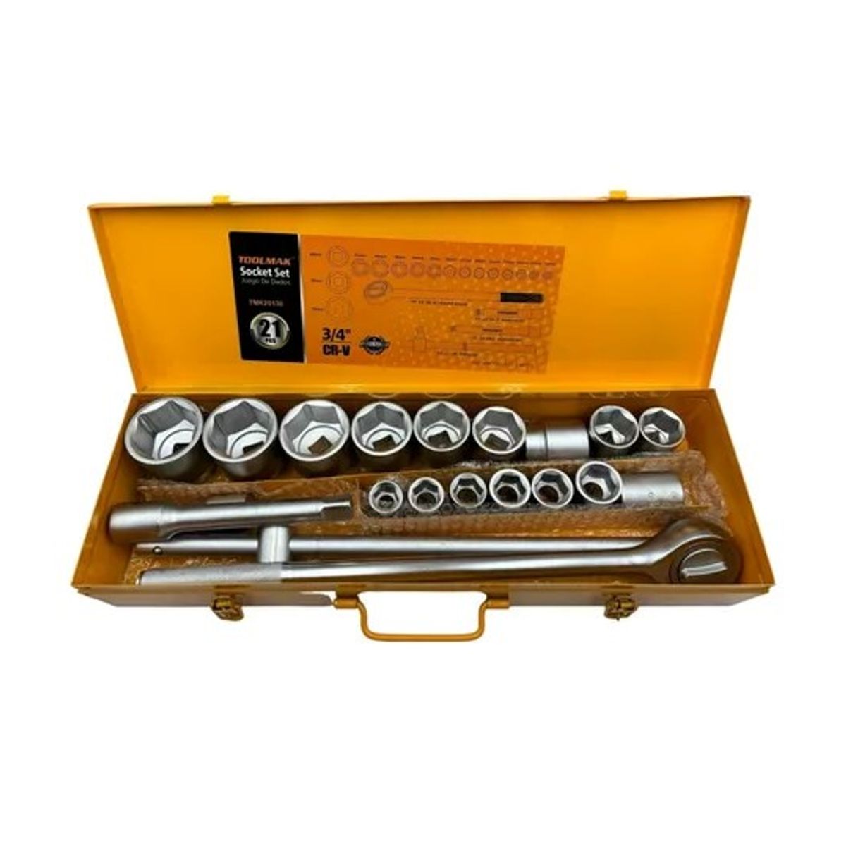 GENERICO - Kit Juego De Dados Chicharra Cuadrante 3/4 21 Piezas Toolmak