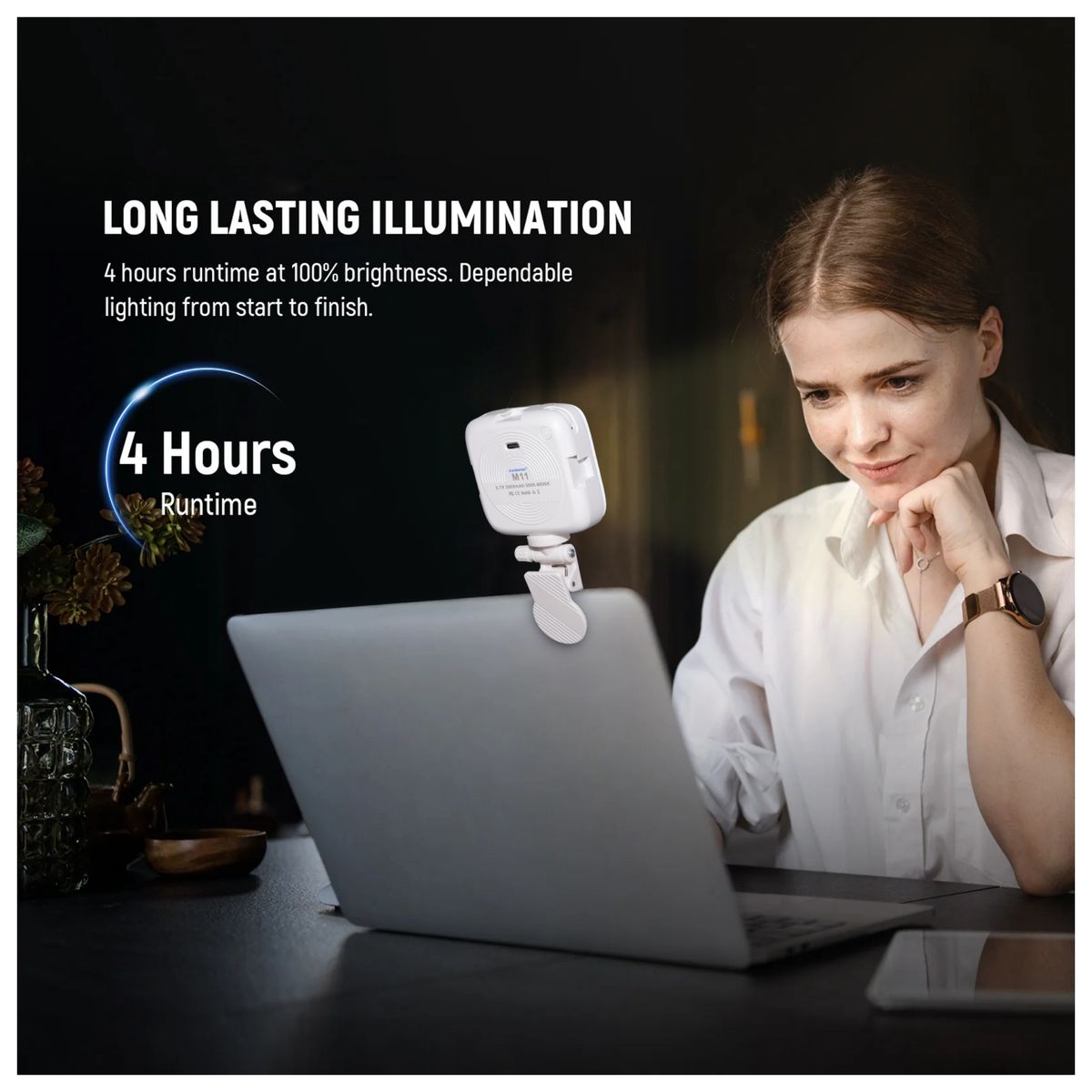 AZULAMAR - Led Luz De Video Lampara de Lectura Selfie Luz Para Celular Macbook