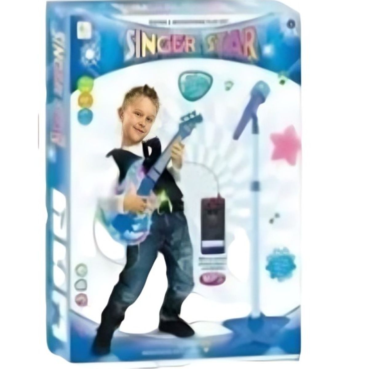OEM - Guitarra azul con microfono pedestal modelo HD-776