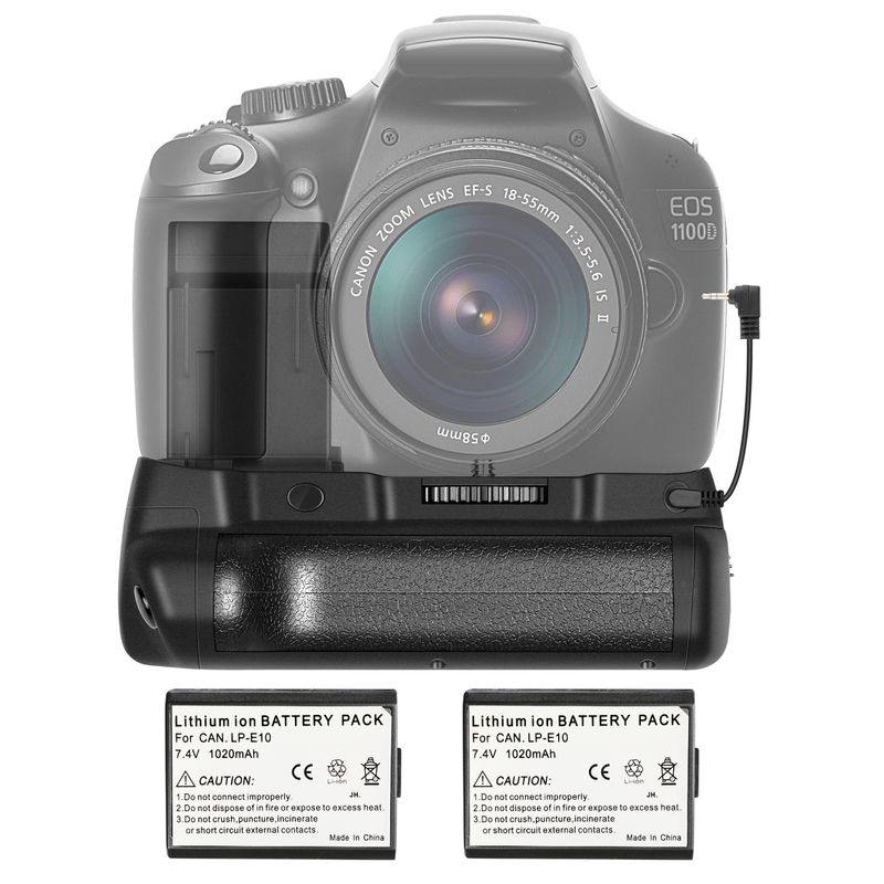 NEEWER - Lp-e10 Empuñadura De Batería Grip + 2x Baterías Para Canon T7 T6 T5 T3