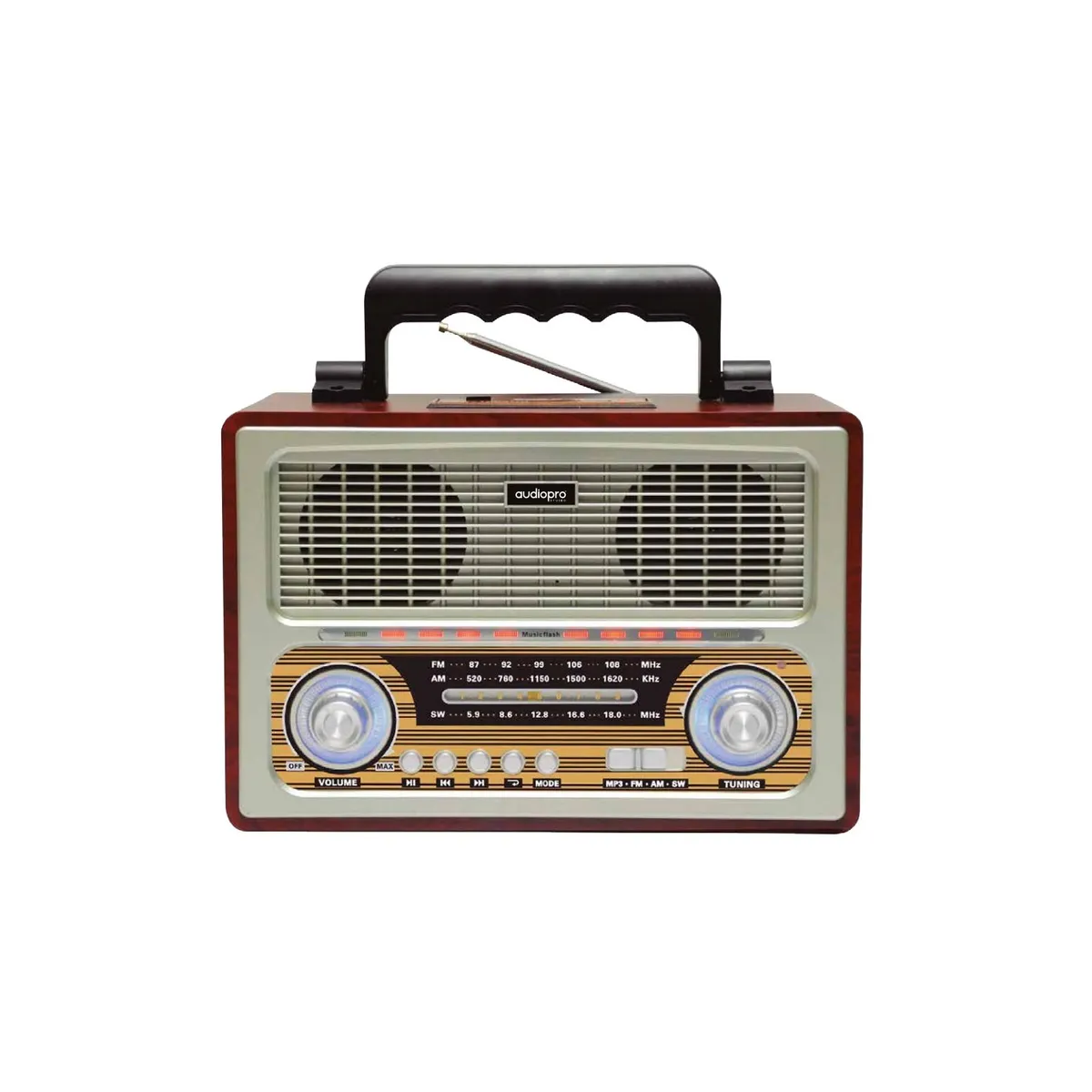 AUDIOPRO - Radio Retro Bluetooth Portátil 5w - SC