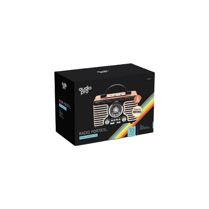 AUDIOPRO - Radio Retro Bluetooth Portátil 10w Back To Retro - SC