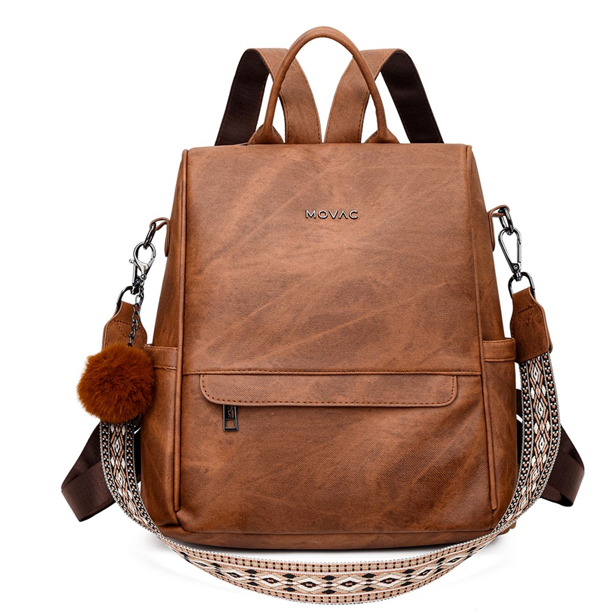 MV MOVAC - Mochila Viena Antirrobo Chic para Mujer de Cuero PU Multiuso