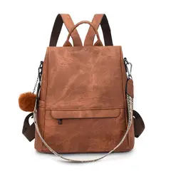 MV MOVAC - Mochila Movac Antirrobo Chic para Mujer de Cuero PU Multiuso