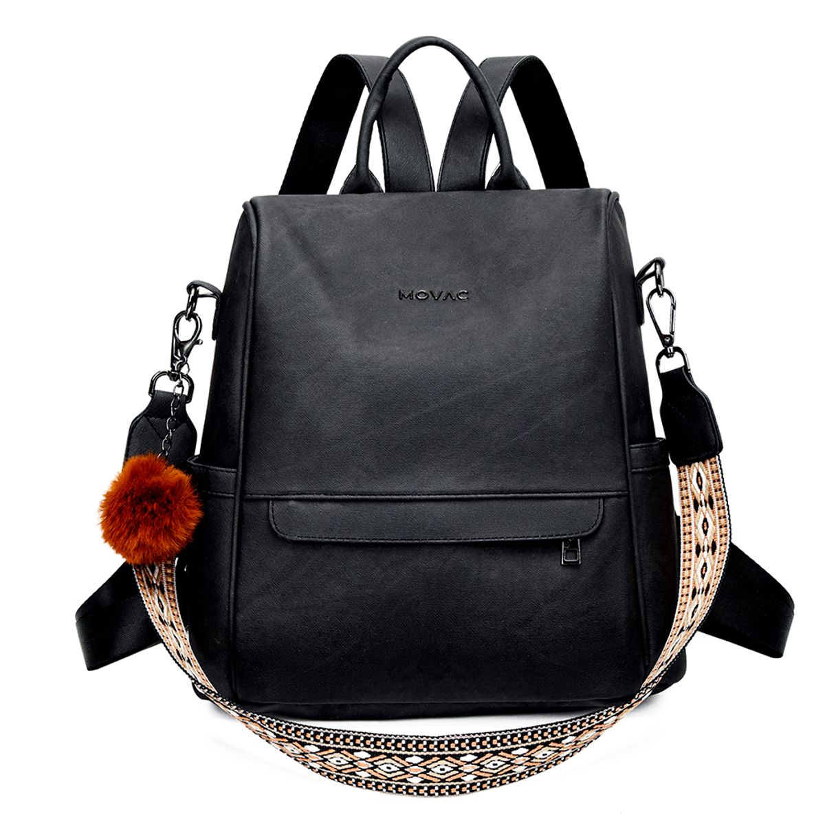 MV MOVAC - Mochila Viena Antirrobo Chic para Mujer de Cuero PU Multiuso