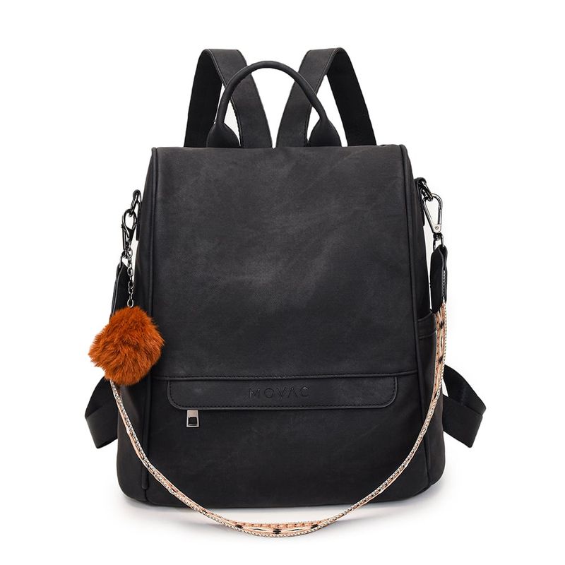 MV MOVAC - Mochila Movac Antirrobo Chic para Mujer de Cuero PU Multiuso