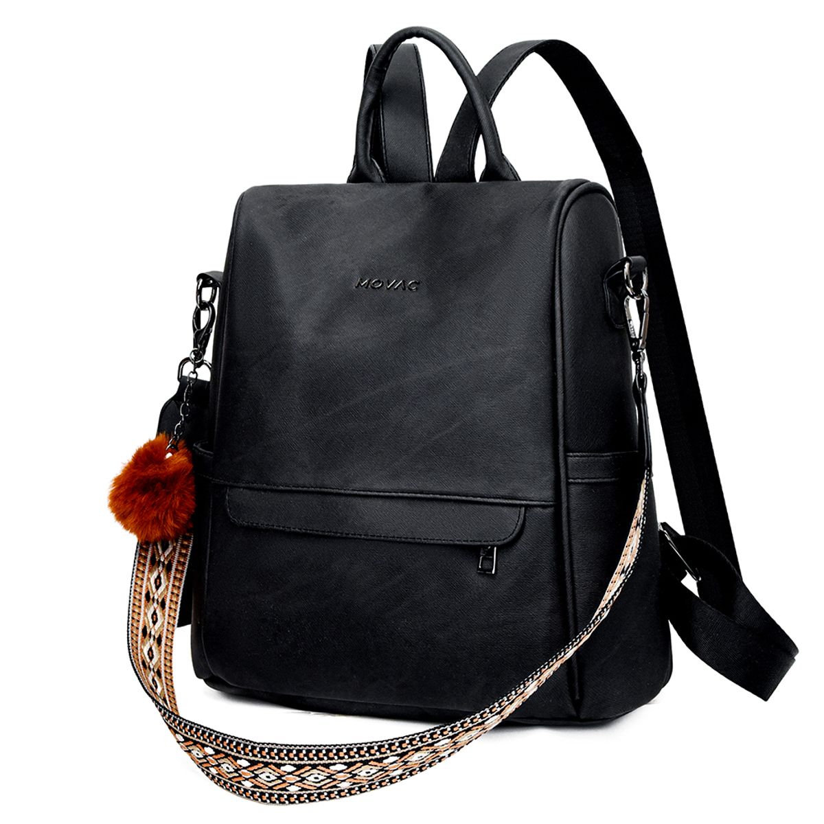 MV MOVAC - Mochila Viena Antirrobo Chic para Mujer de Cuero PU Multiuso