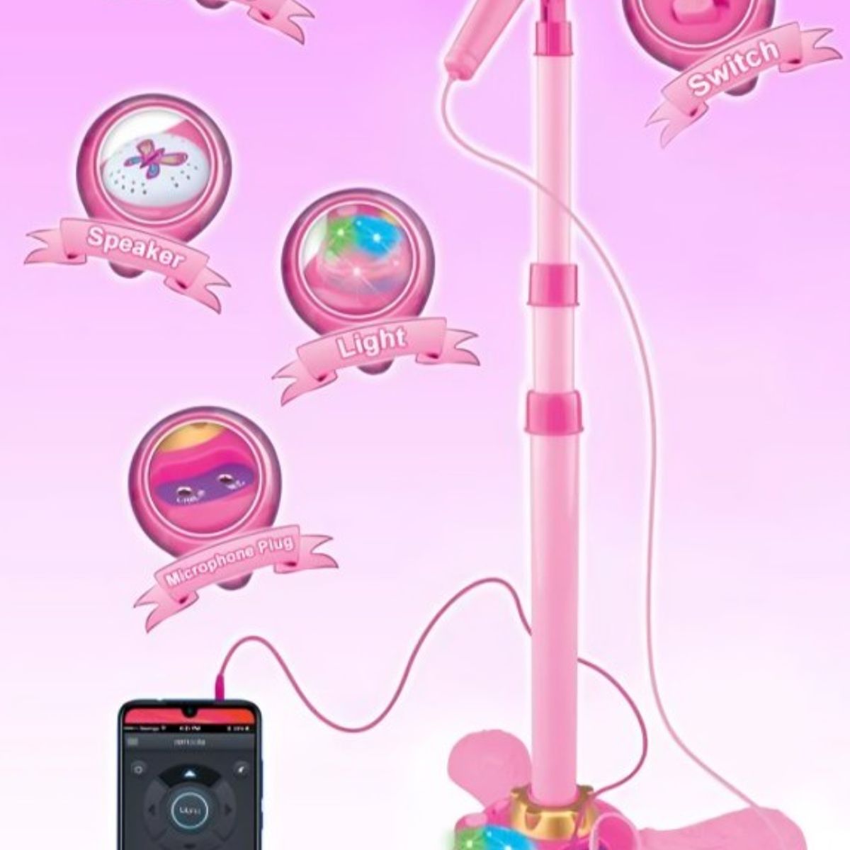 OEM - Micrófono simple rosado