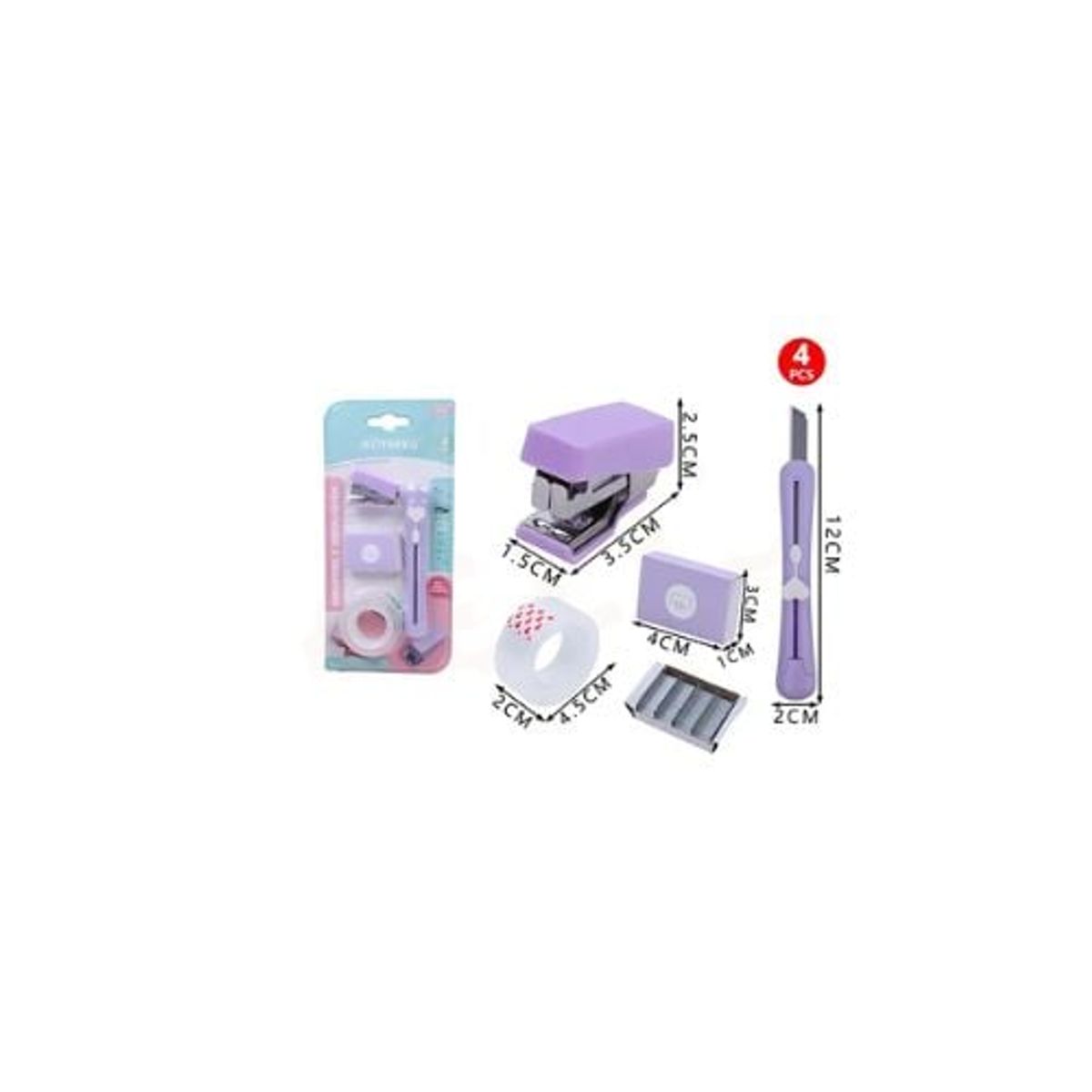 GENERICO - Kit De Articulos De Papelería Morado