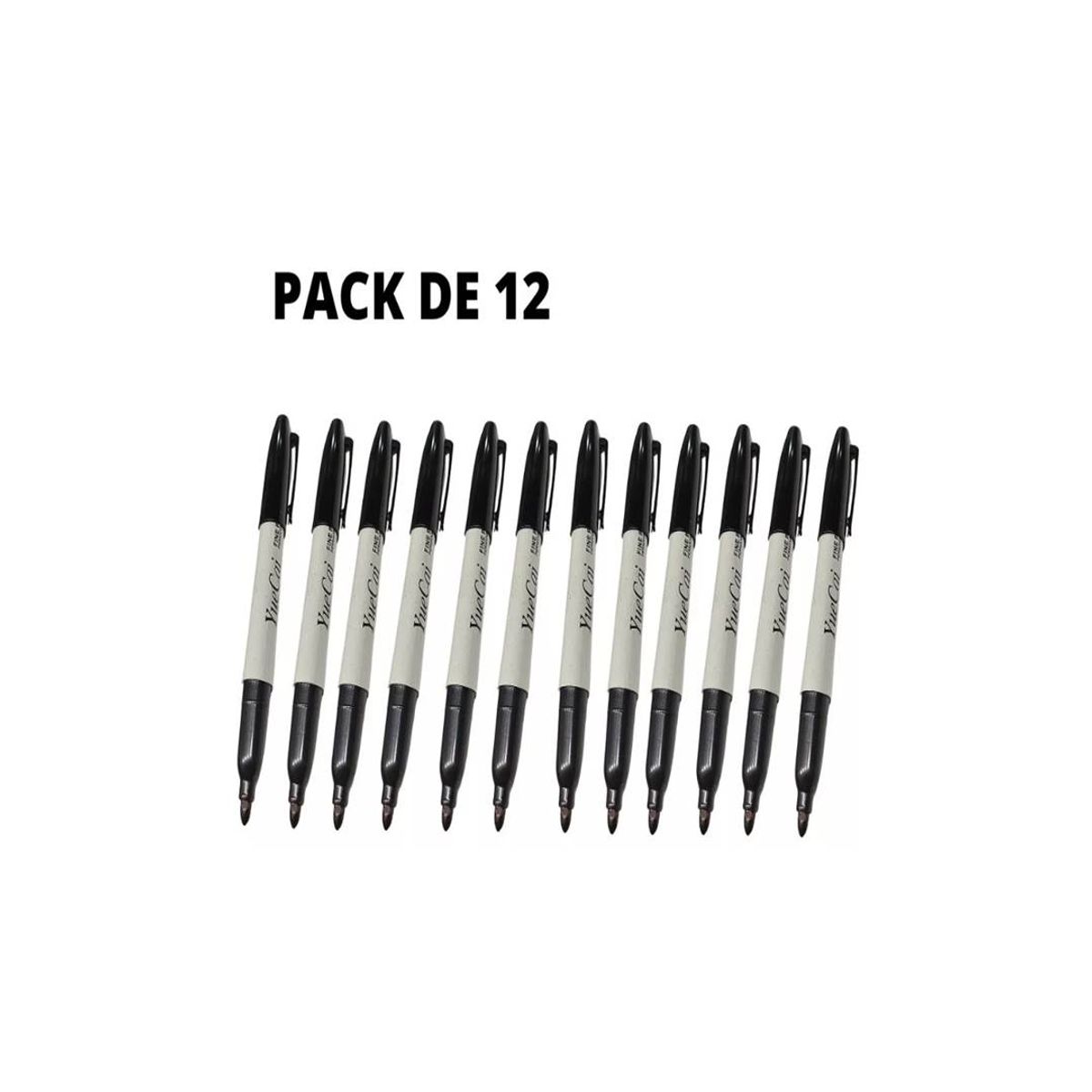 GENERICO - Pack De 12und Rotulador De Afeite Permanente Oficia