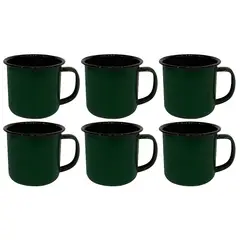 GENERICO - Set 6 Jarros de Enlozado de 6 cm