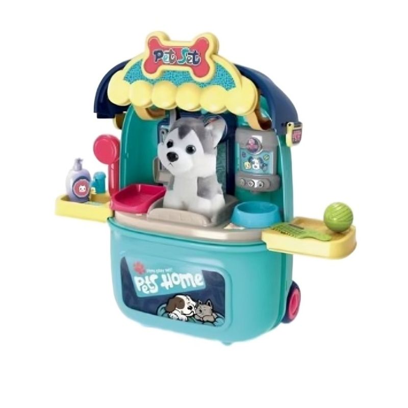 OEM - Maleta De Juguetes Azul Con Perrito