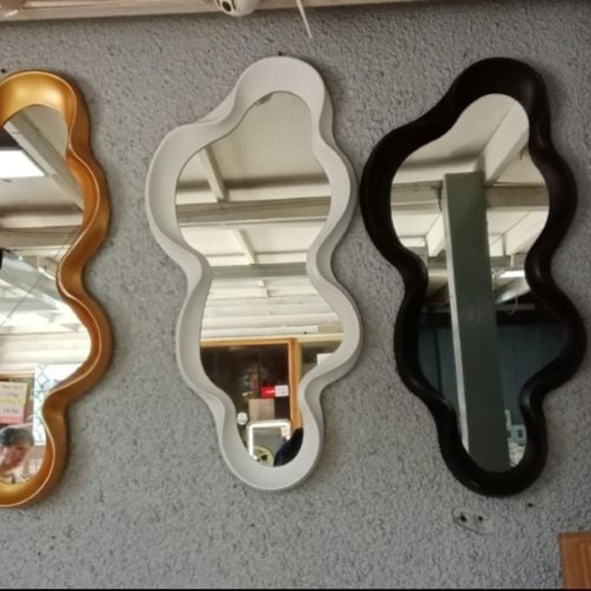 GENERICO - Elegante Espejo Decorativo Pared Forma Nube Blanco