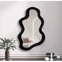 Elegante Espejo Decorativo Pared Forma Nube Negro