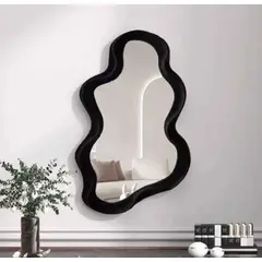 GENERICO - Elegante Espejo Decorativo Pared Forma Nube Negro